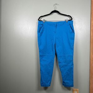 Derek Lam For Design Nation Women's Atlantic‎ Blue Pants Size 16 Inseam 25"